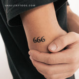 666 Angel Number Temporary Tattoo (Set of 3)