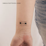 Basketball Court Temporary Tattoo - Set of 3