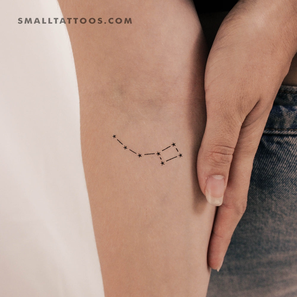 Tatuaje temporal de la constelación de la Osa Menor (juego de 3)