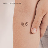 Fine Line Wreath Temporary Tattoo (Set of 3)
