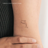 Fine Line Dolphin Temporary Tattoo (Set of 3)