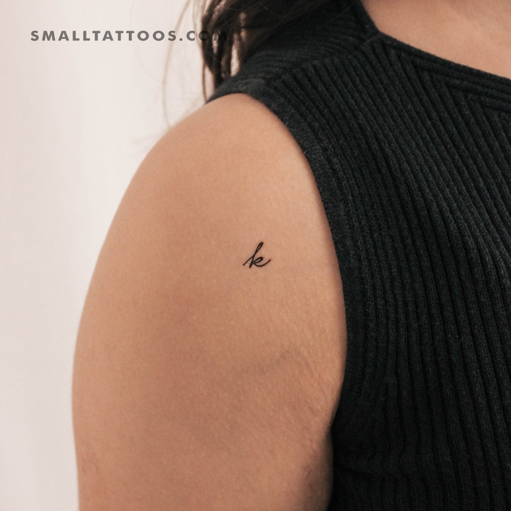 K Handwritten Letter Temporary Tattoo (Set of 3)