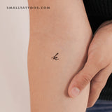 K Handwritten Letter Temporary Tattoo (Set of 3)