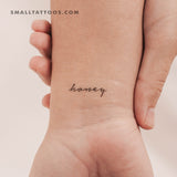 'Honey' Temporary Tattoo (Set of 3)