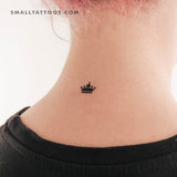 Black Crown Temporary Tattoo (Set of 3)