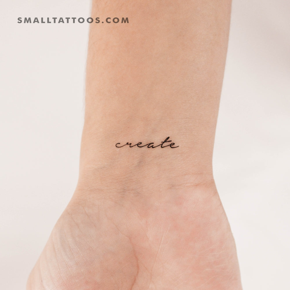 'Create' Temporary Tattoo (Set of 3)