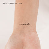 'Create' Temporary Tattoo (Set of 3)