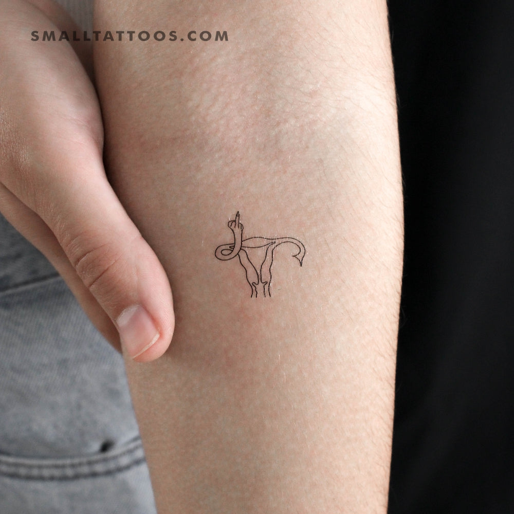 Tatuaje temporal de útero enojado - Juego de 3