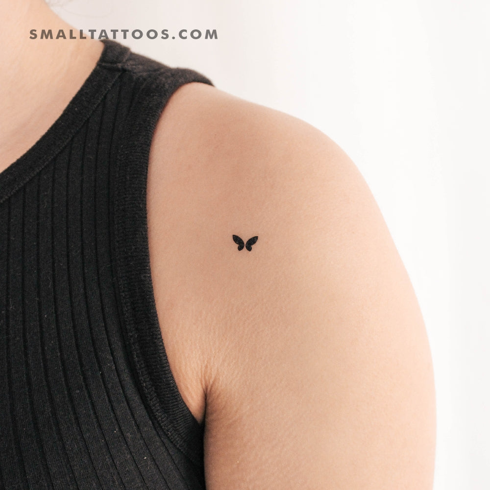 Tatuaje temporal de mariposa minimalista (juego de 3)