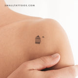 Bird Cage Temporary Tattoo (Set of 3)