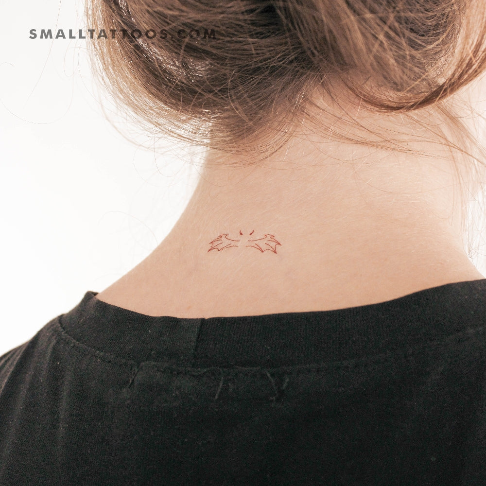 Tatuaje temporal de alas de diablo (juego de 3)