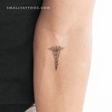 Caduceus Temporary Tattoo (Set of 3)