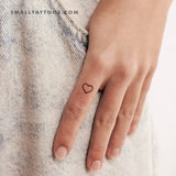 Tiny Heart Outline Temporary Tattoo (Set of 3)