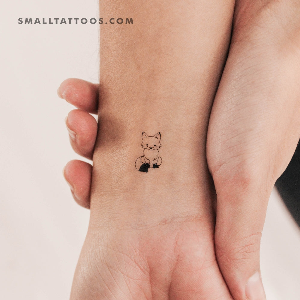 Seated Fox Temporary Tattoo (Set of 3)
