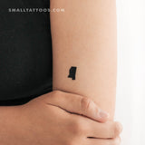Mississippi Map Temporary Tattoo (Set of 3)