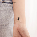 Mississippi Map Temporary Tattoo (Set of 3)