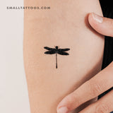 Black Dragonfly Temporary Tattoo (Set of 3)