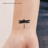 Black Dragonfly Temporary Tattoo (Set of 3)