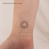 Small Shining Sun Temporary Tattoo (Set of 3)