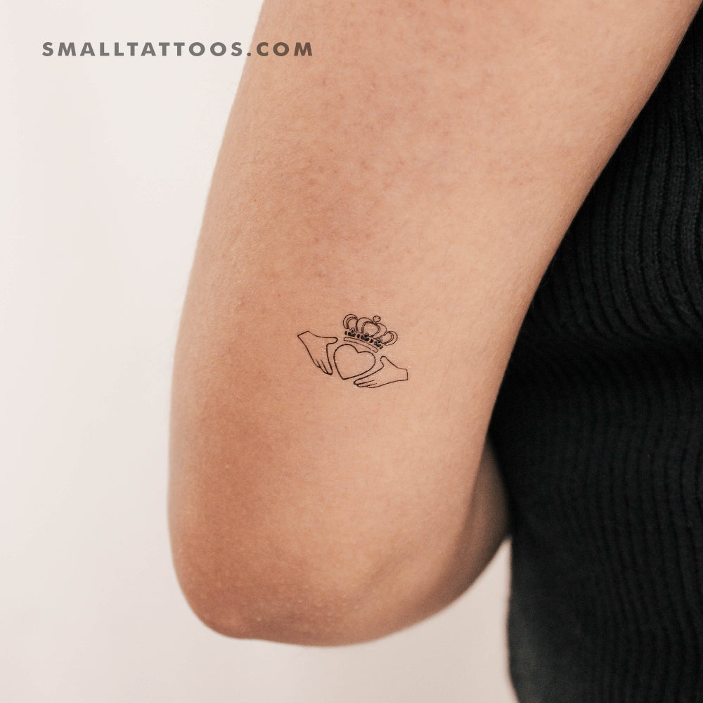Tatuaje temporal pequeño de Claddagh (juego de 3)