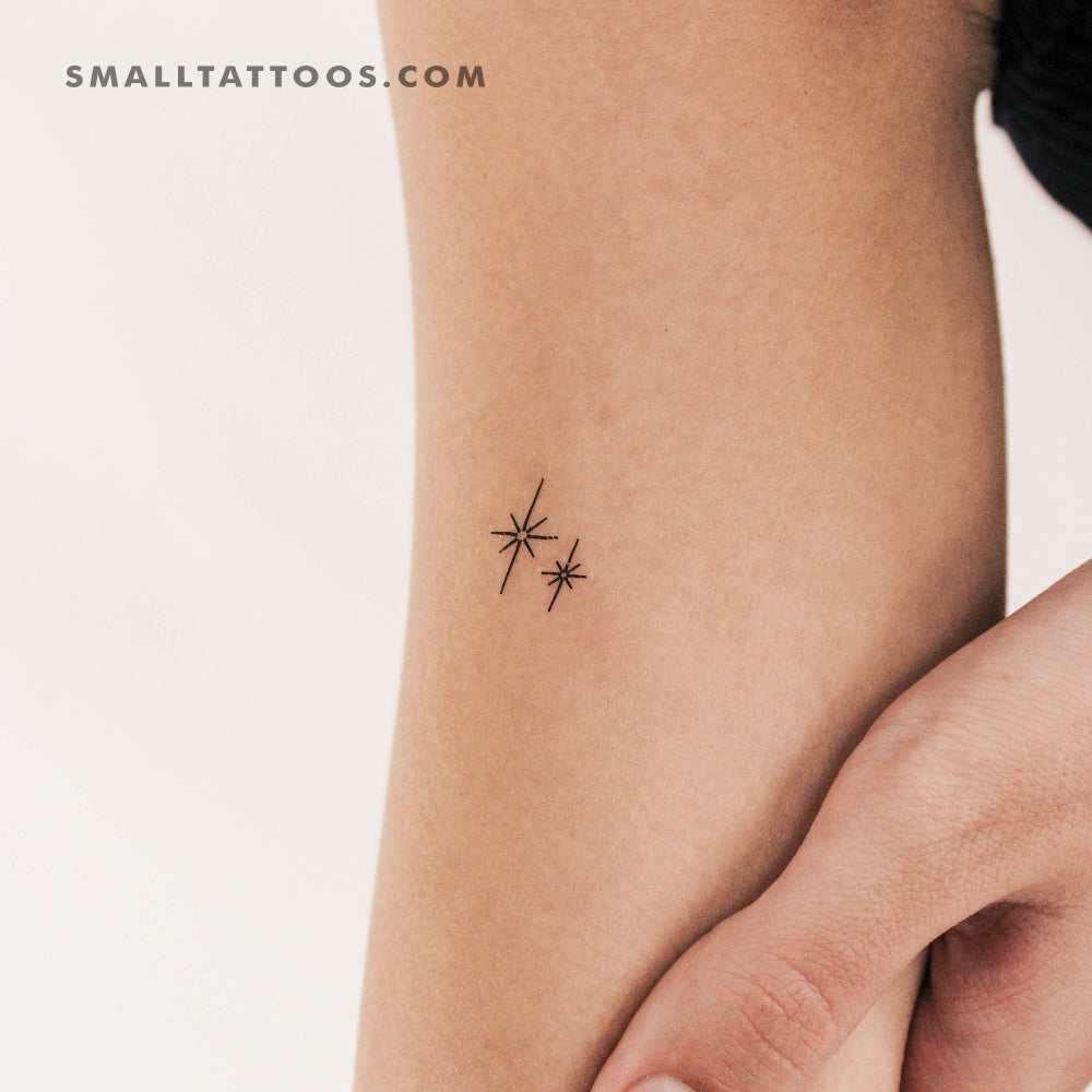 Tatuaje temporal de pareja de estrellas del norte (juego de 3)