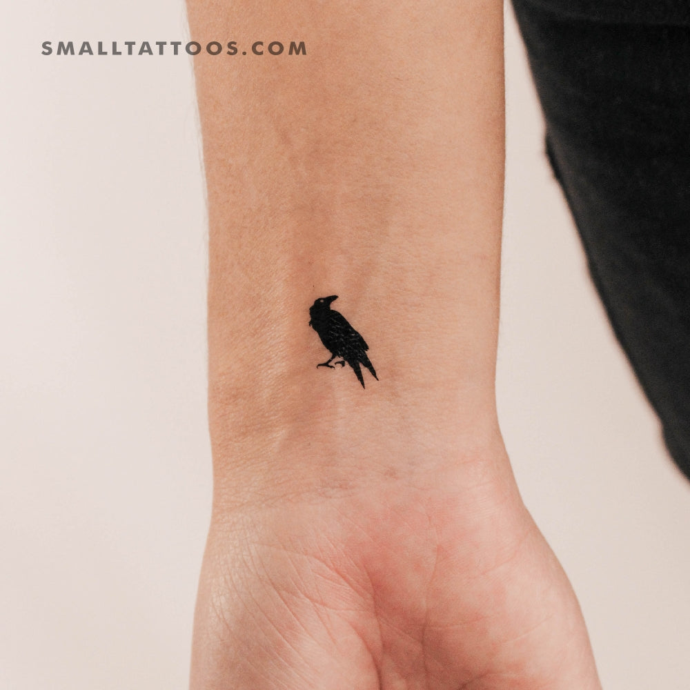 Crow Temporary Tattoo (Set of 3)