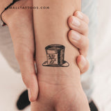 Mad Hatter's Hat Temporary Tattoo (Set of 3)