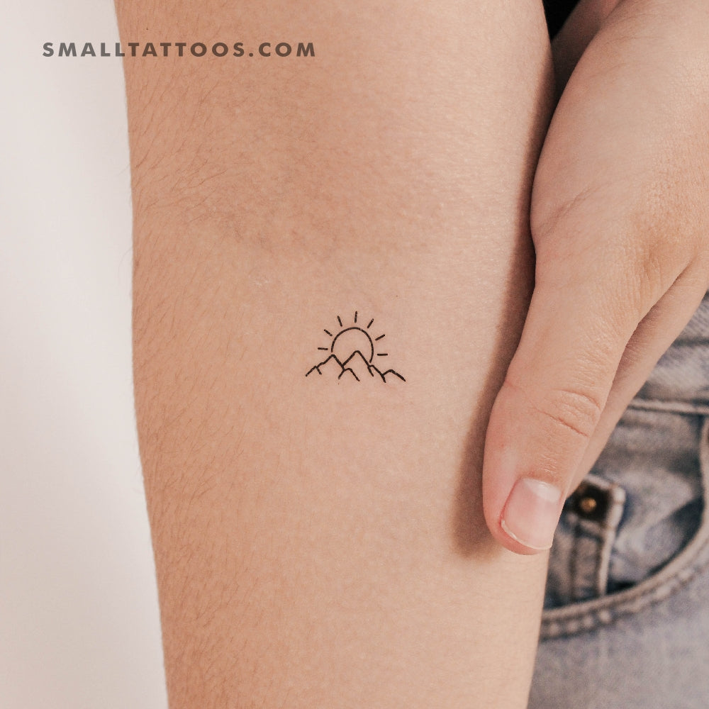 Mountain Sunset Temporary Tattoo (Set of 3)