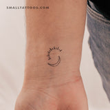 Little Sun And Moon Temporary Tattoo (Set of 3)