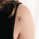 Rock Salute Temporary Tattoo (Set of 3)