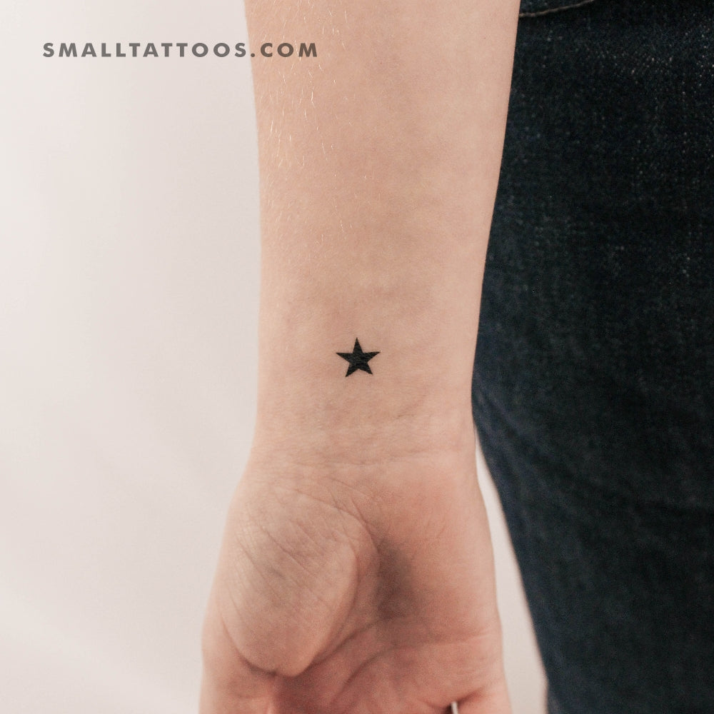 Tatuaje temporal de estrella negra (juego de 3)