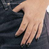 J Uppercase Typewriter Letter Temporary Tattoo (Set of 3)