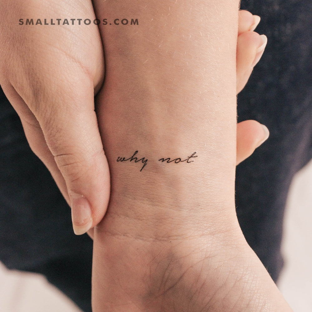 Tatuaje temporal "Por qué no" (juego de 3)