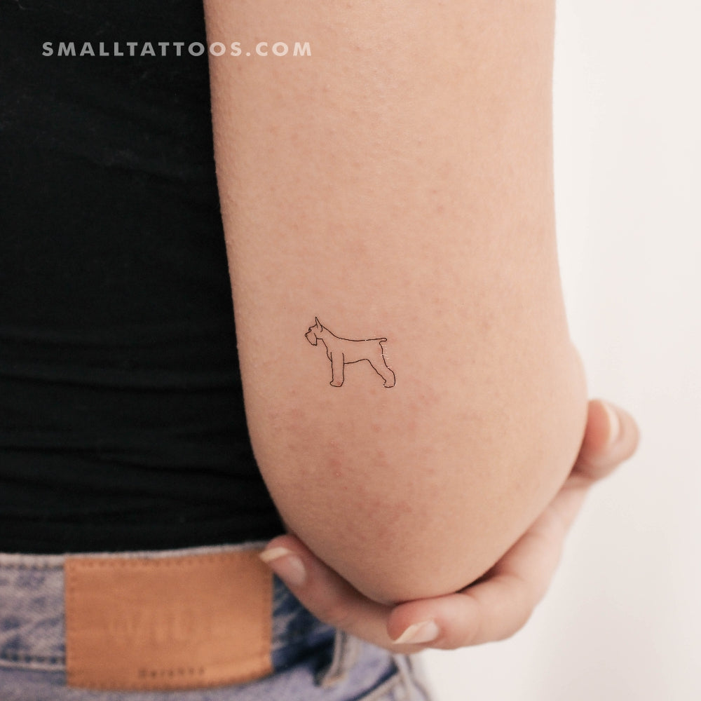 Tatuaje temporal de Schnauzer - Juego de 3