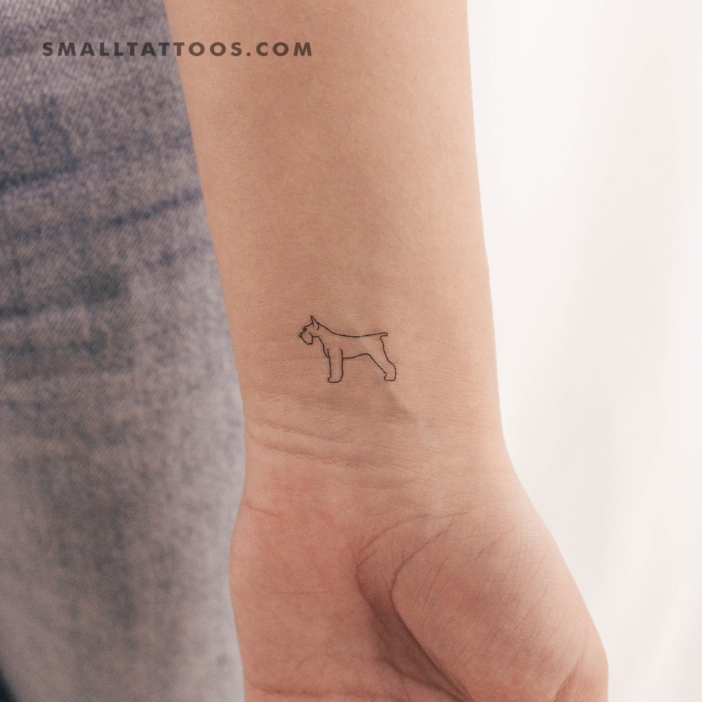 Tatuaje temporal de Schnauzer - Juego de 3