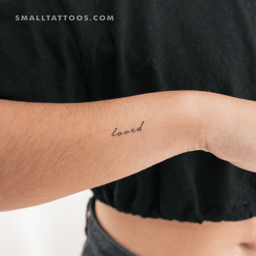 Loved Temporary Tattoo - Set of 3