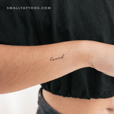 Loved Temporary Tattoo - Set of 3