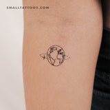 Around The World Trip Temporary Tattoo - Set of 3