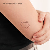 Wisconsin Map Outline Temporary Tattoo (Set of 3)