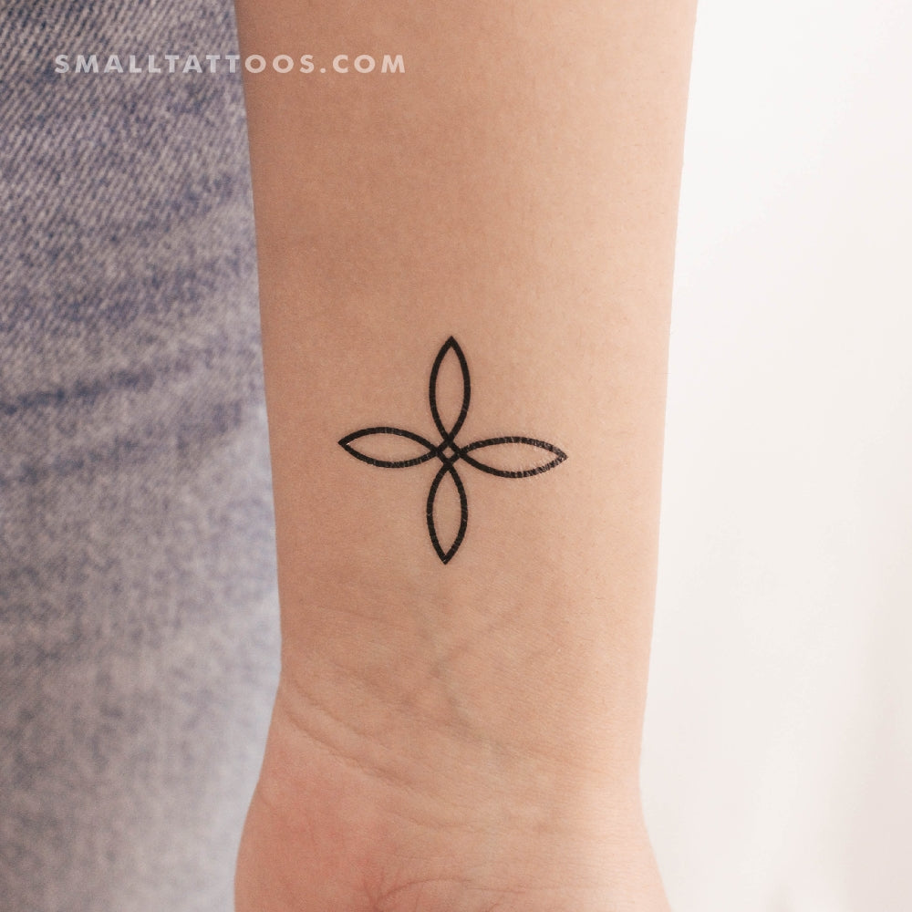 Tatuaje temporal de nudo cuaternario (juego de 3)
