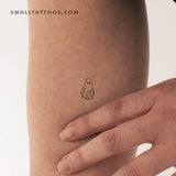 Small Fine Line Ghost Temporary Tattoo (Set of 3)
