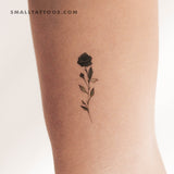 Black Rose By Lena Fedchenko Temporary Tattoo (Set of 3)