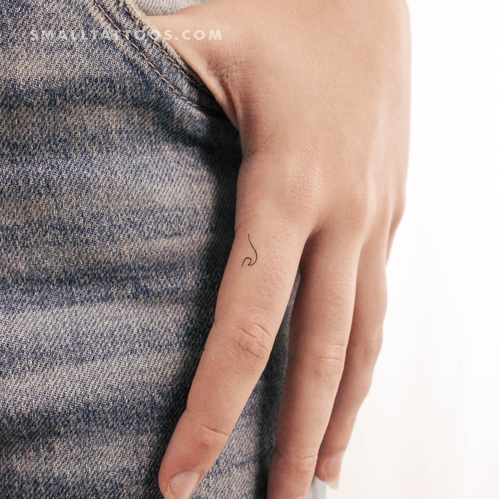Tiny Wave (right) Temporary Tattoo (Set of 3)