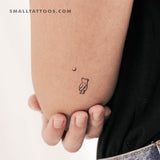 Pooh Bear And Moon Temporary Tattoo (Set of 3)