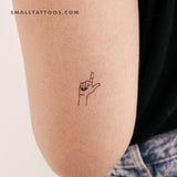 Sign Language L Temporary Tattoo (Set of 3)