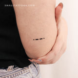 Morse Code P Temporary Tattoo (Set of 3)