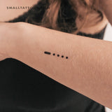 Morse Code 6 Temporary Tattoo (Set of 3)