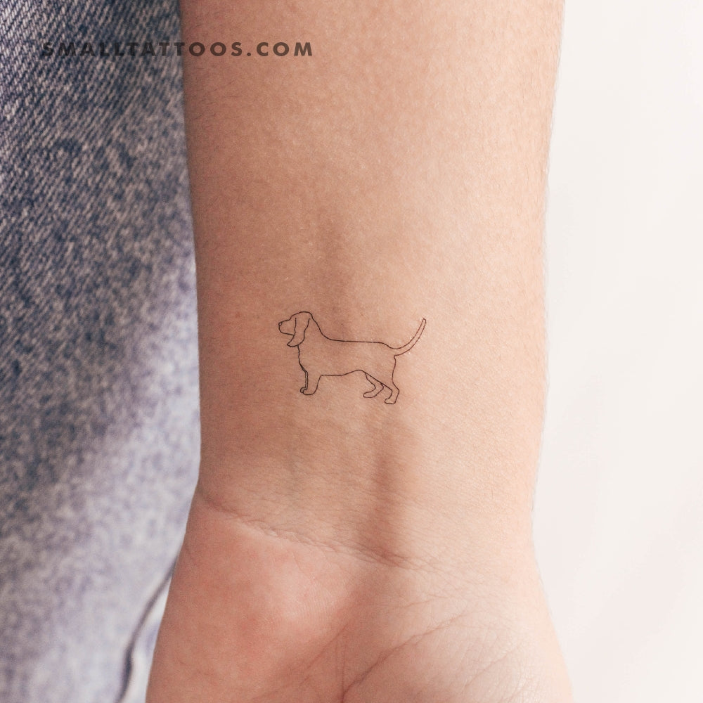 Tatuaje temporal de Basset Hound (juego de 3)