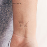 Basset Hound Temporary Tattoo (Set of 3)