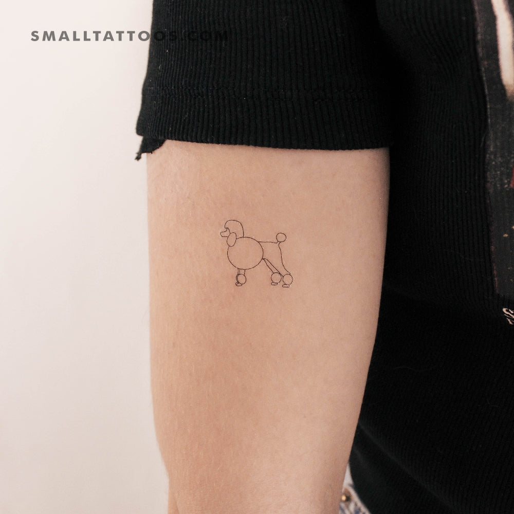 Tatuaje temporal de caniche (juego de 3)